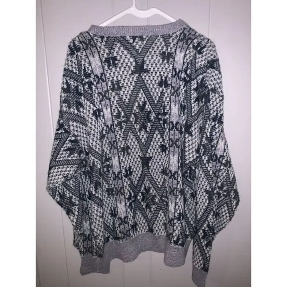 Men's Jantzen XL Acrylic Knit‎ Grey Sweater Grandpa Core 90s Retro Pullover